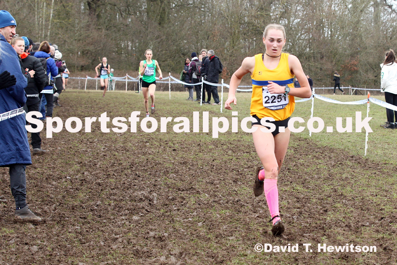 Womens under-17s, 2020 British Athletics Inter Counties Cross Country Champs., Prestwold Hall, Loughborough. Photo: David T. Hewitson/Sports for All Pics